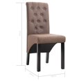 thumbnail image 4 of vidaXL Dining Chairs 2 pcs Brown Fabric, 4 of 5