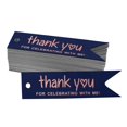 thumbnail image 1 of Inkdotpot Pack Of 100 Thank You For Celebrating With Me Birthday Favor Paper Tags Craft Real Rose Gold Foil Hang Tags, 1 of 1