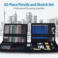 thumbnail image 4 of 83-Piece Professional Art Drawing Kit: Colored Pencils & Sketching Pencils for Beginners, Complete Art Supplies Set with Compact 11.8x7.8x2in Packaging (42.3oz) – Ideal for and Creative Projects, 4 of 7