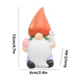 thumbnail image 3 of Fwttom Décorations de Pâques Statue de Nain de Jardin Figurines de Collection Statue Miniature en Résine Nain de Jardinage, 3 of 5