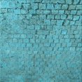 thumbnail image 1 of Ahgly Company Tapis d'Intérieur Lavable en Machine Carré Transitionnel Vert Cyan Foncé, 5 Pieds Carré, 1 of 7