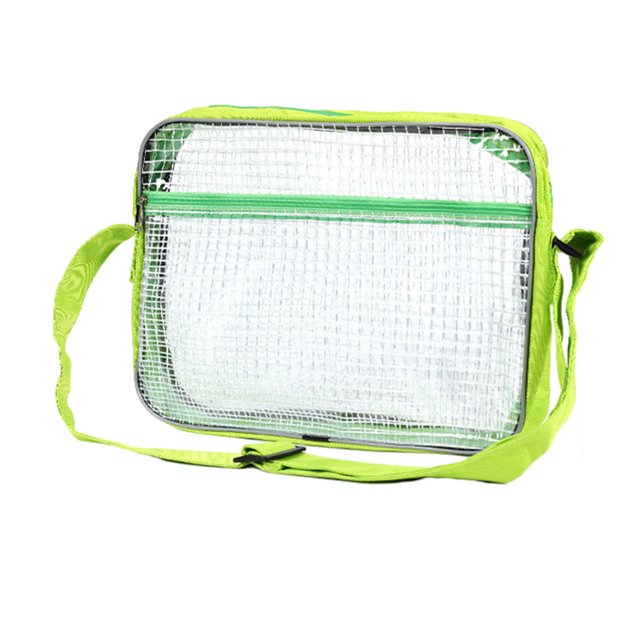Xingzhi Sac à Outils Résistant à l'Eau et PVC Transparent pour Rangement d'Outils Taille Portable Entièrement Antistatique Salle Blanche Sac à Outils Transparent Vert 1Set