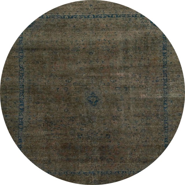 Ahgly Company Tapis d'Intérieur Ronds Abstraits Brun Café, Tapis de Zone Abstraits, 3 Pieds Rond