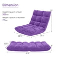 thumbnail image 3 of Patiojoy Adjustable 14-Position Floor Chair,Padded Gaming Chair Lazy Recliner, 3 of 9