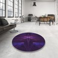 thumbnail image 4 of Ahgly Company Tapis d'Intérieur Lavable en Machine Carré Transitionnel Violet Profond, 3 Pieds Carré, 4 of 7