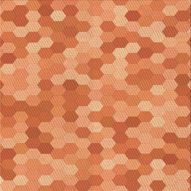 Ahgly Company Machine Washable Indoor Square Transitional Orange Area Rugs, 8' Square