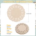 thumbnail image 2 of 100pcs Paper Doilies, 3.5 Inch Lace Paper Doilies, Disposable Paper Placemats Brown, 2 of 7