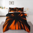 thumbnail image 2 of Erosebridal Orange Stripe Bedding Toddler Comforter Set, Gradient Geometric Ombre Down Comforter, Futuristic Decor, Reversible, 2 of 7