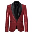 thumbnail image 1 of Veste pour Homme Hiver Hommes Automne et Hiver Mode Personnalité Paillettes Veste de Complet Décontractée, 1 of 3