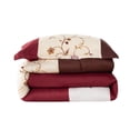 thumbnail image 2 of Marina Decoration Home Decor Ultra Soft Luxury Fluffy Goose Down Alternative Bedding Printed Comforter Set, Modern Burgundy Cosmos Floral Pattern, 2 of 5