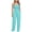 Light Blue, variant on Cameland Womens Fashion Summer Solid Bandaget Elastic Waist Pocket Casual Sleeveless Jumpsuit