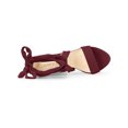 thumbnail image 4 of BLISSFUL STEP Women's Lace Up Platform Block Heel Sandals Burgundy (Size 7), 4 of 8