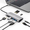 thumbnail image 2 of axGear Adaptateur Type C vers HDMI USB-C 3.1 Dongle Hub PD USB 3.0 Hub RJ45 Lan Ethernet, 2 of 8