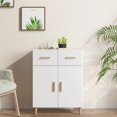 thumbnail image 1 of vidaXL Sideboard High Gloss White 69.5x34x90 cm Engineered Wood, 1 of 5