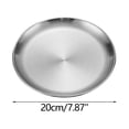 thumbnail image 1 of Assiette en Acier Inoxydable 10 Po Ronde Épaissie Disque de Barbecue Gâteau Dessert Occidental Assiette de Service, 1 of 2