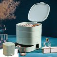 thumbnail image 1 of Suncoda Organizer Boxes, Jewelry Organizer, Small Jewelry Storage Box Earring for Women, 4-Layer Rotating Travel Jewelry Tray Case with Lid for Bracelets Rings Bracelets, 1 of 8