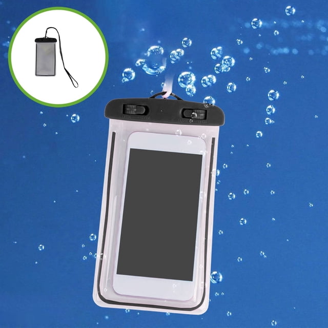 Fridja Waterproof Phone Pouch, Clear Screen Floatable Waterproof Phone Pouch, Universal Waterproof Cell Phone Case, Underwater Photography for Swimming, Rafting, Diving, 8.07×4.13in, Black