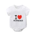 thumbnail image 1 of CAROOTU Nouveau-Né Bébé Garçons Filles Combinaison Manches Courtes Dessin Animé Imprimé Col Rond Respirante Rompers pour l'Été, 1 of 6