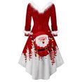 thumbnail image 4 of TJAZFJPA Robes Corset pour Femmes Robe de Noël Père Noël à Manches Longues Col Décontracté Robe de Fête Élégante Tenue de Vacances pour Rassemblements Festifs Robe à Volants pour Femmes, 4 of 4