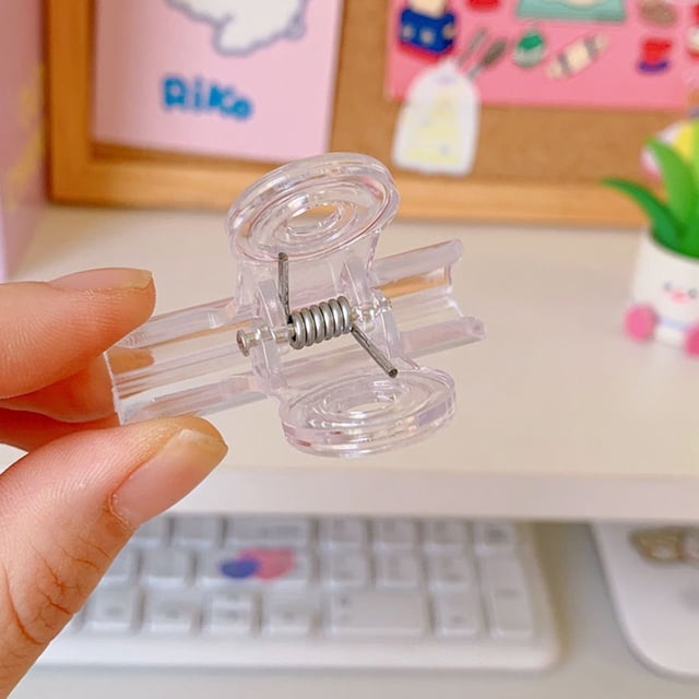Transparent Plastic Clip for Documents and Small Bills Dovetail Design with Long Tail Flexible and Stable Grip Rust-Proof for Long-Term Storage Suitable for Office School and DIY Projects Lightweight