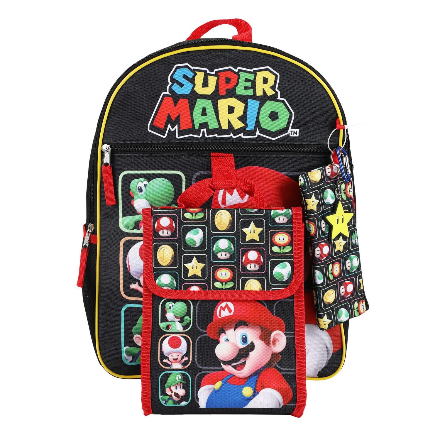Sous licence Mario 5 pieces. Ensemble sac a dos