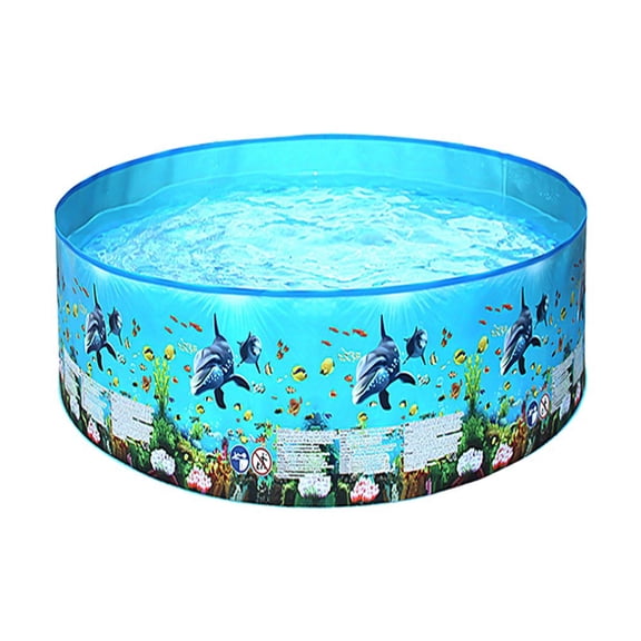 152 * 25cm/ 59.8 * 9.8in Outdoor Children Swimming Pool Portable Foldable  Shape Swimming Pools for Kids Toddles Summer Water Game