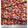 thumbnail image 2 of Soimoi Cotton Jersey Fabric Triangle Geometric Print Fabric by The Yard 58 Inch Wide, 2 of 3
