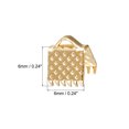 thumbnail image 2 of Unique Bargains 300Pack Ribbon Crimp Clamp Ends 6mm Cord End Clasp for DIY Craft Light Golden, 2 of 7