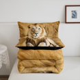 thumbnail image 4 of Lion Comforter Set,3D Lion King Bedding Set,African Animal Skin Print Bedding Comforter Sets,Wild Animal Duvet Insert,Modern Abstract Artwork Down Comforter, 4 of 6