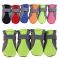 thumbnail image 4 of 4Pcs Pet Dog Shoes Non-slip Soft Sole Breathable Mesh Adjustable Straps Boots, 4 of 8