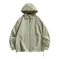 thumbnail image 2 of RXIRUCGD Ensemble de Protection Solaire pour Homme Veste Décontractée à Manches Longues avec Capuchon, Vert Armée, Taille : 3TG, 2 of 6