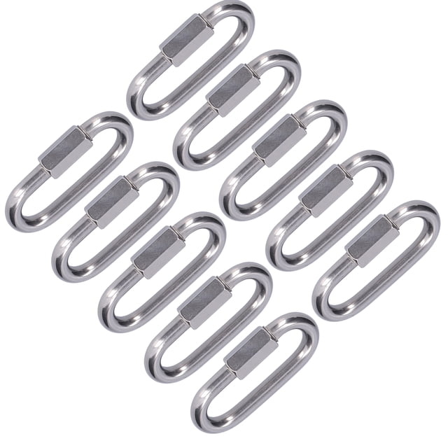 Quick 10 Pcs Connecteur à Maillons Rapides Solide Durable Installation Facile Petit Format Connecteur de Chaîne
