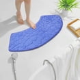 thumbnail image 3 of Meitianfacai 1pc Memory Foam Bath Rug Embossed Bathroom Mat Water Absorbent And Washable Bath Rugs Non-Slip Thick Soft And Comfortable Carpet For Show, Blue, 3 of 5