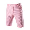 thumbnail image 1 of INSPIRE CHIC Short de Marche Chino à Rayures pour Homme, devant Plat, Taille Mi-Haute, 1 of 1