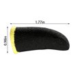 thumbnail image 1 of 2 Pcs Gaming Controller Gloves Touch Screen Elastic Sleeves Breathable Fingertips Cover Accessory for Computer Laptop Black Yellow, 1 of 8