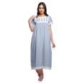 thumbnail image 1 of Moomaya Printed Nightdress For Ladies Cotton Ruffled Border Nursing Night Gown, 1 of 5