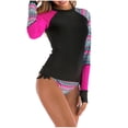 thumbnail image 2 of jsaierl Women's Two Piece Rash Guard Set Short Sleeve Swim Shirt with Bottom UPF 50+ UV Sun Protection Quick Dry Swimsuit, 2 of 4