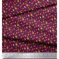 thumbnail image 2 of Soimoi Pink Cotton Voile Fabric Leaves,Insect & Floral Artistic Print Sewing Fabric BTY 56 Inch Wide, 2 of 3