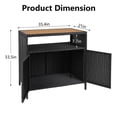 thumbnail image 2 of BeesClover Armoire de Rangement Extérieure en Rotin, Armoire Extérieure avec Compartiment Ouvert, Buffet Imperméable Table de Bar de Patio, Buffet en Osier à 2 Portes, Bar Extérieur pour Patio Jardin Cour Arrière au Bord de la Piscine, 2 of 7
