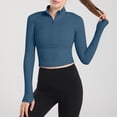 thumbnail image 2 of Timegard Womens Lightweight Athletic Jacket Zipper Trackshirts Workout Running Jackets with Thumb Holes, 2 of 4