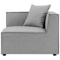 thumbnail image 3 of Modway Saybrook Fabric Upholstered Outdoor Patio Sofa Corner Chair in Gray, 3 of 7