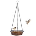 thumbnail image 4 of Mangeoire à Oiseaux Suspendue Plateau Rond Plateforme en Métal pour Décoration de Jardin Extérieur, 4 of 4