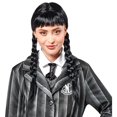 thumbnail image 3 of Wednesday Addams perruque pour adulte, 3 of 3