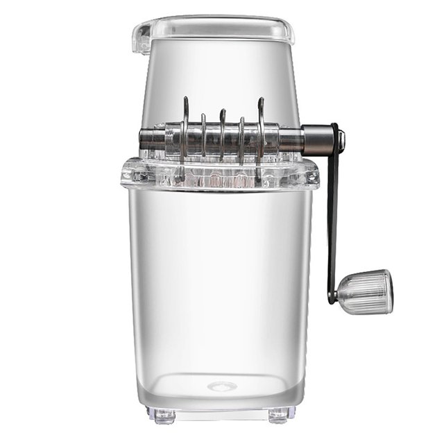 CEHVOM Broyeur à Glace Manuel Ménager Transparent Machine à Glace Pilée à la Main Multi-Usage Liquidation