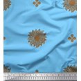 thumbnail image 1 of Soimoi Polyester Crepe Fabric Flower Artistic Print Sewing Fabric Yard 42 Inch Wide, 1 of 3