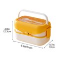 thumbnail image 3 of EGNMCR Double Compartmentalized Handle Lunch Box Large Capacity High Appearanceplastic Lunch Box With Spork Lunch Holder, 3 of 7