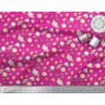 thumbnail image 2 of Soimoi Pink Poly Georgette Fabric Tea Bag,Star Anise & Lemon Slice Vegetable Print Sewing Fabric Yard 52 Inch Wide, 2 of 3