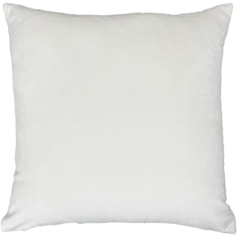 18x18 Strand White Textured Chenille Polyester Decorative Pillow