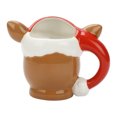 thumbnail image 3 of Rudolph the Red-Nosed Reindeer Santa Hat 14oz Sculpted Mug, 3 of 4