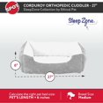 thumbnail image 3 of Sleep Zone Lit Câlin Orthopédique en Velours Côtelé, 3 of 4